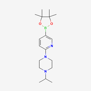 molecular formula C18H30BN3O2 B1408139 1-Isopropyl-4-[5-(4,4,5,5-tetramethyl-[1,3,2]dioxaborolan-2-yl)-pyridin-2-yl]-piperazine CAS No. 919496-58-5