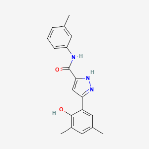 molecular formula C19H19N3O2 B14081393 5-(2-hydroxy-3,5-dimethylphenyl)-N-(3-methylphenyl)-1H-pyrazole-3-carboxamide 