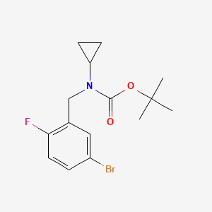 molecular formula C15H19BrFNO2 B1408140 叔丁基 5-溴-2-氟苄基(环丙基)氨基甲酸酯 CAS No. 1704068-79-0