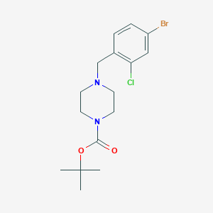 molecular formula C16H22BrClN2O2 B1408141 Tert-butyl 4-(4-bromo-2-chlorobenzyl)piperazine-1-carboxylate CAS No. 1704074-49-6