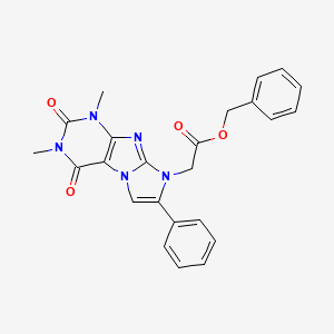 benzyl 2-(1,3-dimethyl-2,4-dioxo-7-phenyl-3,4-dihydro-1H-imidazo[2,1-f]purin-8(2H)-yl)acetate