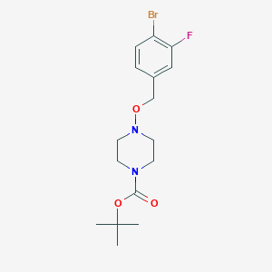 molecular formula C16H22BrFN2O3 B1408142 Tert-butyl 4-((4-bromo-3-fluorobenzyl)oxy)piperazine-1-carboxylate CAS No. 1704096-59-2