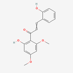 molecular formula C17H16O5 B14081427 1-(2-hydroxy-4,6-dimethoxyphenyl)-3-(2-hydroxyphenyl)prop-2-en-1-one 