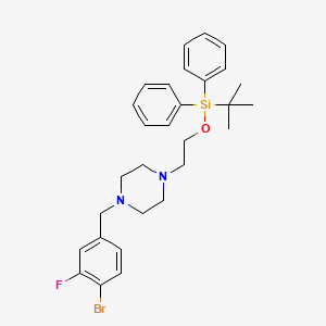molecular formula C29H36BrFN2OSi B1408146 1-(4-Bromo-3-fluorobenzyl)-4-(2-((tert-butyldiphenylsilyl)oxy)ethyl)piperazine CAS No. 1704096-77-4
