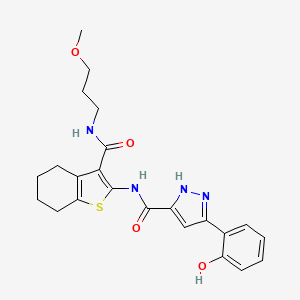 5-(2-hydroxyphenyl)-N-{3-[(3-methoxypropyl)carbamoyl]-4,5,6,7-tetrahydro-1-benzothiophen-2-yl}-1H-pyrazole-3-carboxamide