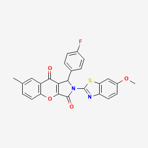 1-(4-Fluorophenyl)-2-(6-methoxy-1,3-benzothiazol-2-yl)-7-methyl-1,2-dihydrochromeno[2,3-c]pyrrole-3,9-dione