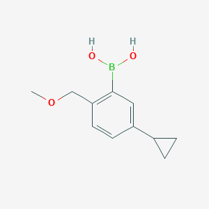 molecular formula C11H15BO3 B14081513 (5-Cyclopropyl-2-(methoxymethyl)phenyl)boronic acid 