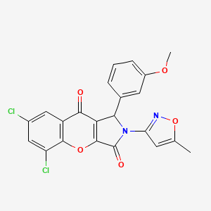 5,7-Dichloro-1-(3-methoxyphenyl)-2-(5-methyl-1,2-oxazol-3-yl)-1,2-dihydrochromeno[2,3-c]pyrrole-3,9-dione