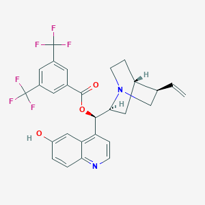 molecular formula C28H24F6N2O3 B14081527 (R)-(6-Hydroxyquinolin-4-yl)((1S,2S,4S,5R)-5-vinylquinuclidin-2-yl)methyl 3,5-bis(trifluoromethyl)benzoate 