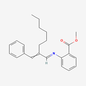 Benzoic acid, 2-((2-(phenylmethylene)octylidene)amino)-, methyl ester