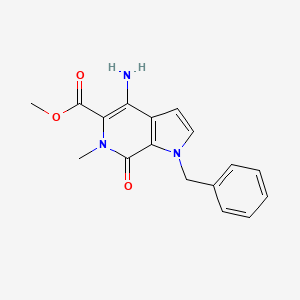 molecular formula C17H17N3O3 B1408155 methyl 4-amino-1-benzyl-6-methyl-7-oxo-6,7-dihydro-1H-pyrrolo[2,3-c]pyridine-5-carboxylate CAS No. 1428794-41-5