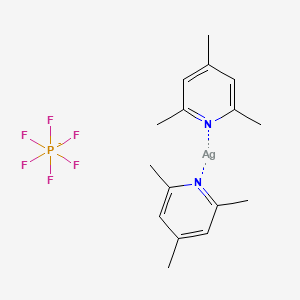 molecular formula C16H22AgF6N2P- B14081555 Silver;2,4,6-trimethylpyridine;hexafluorophosphate 