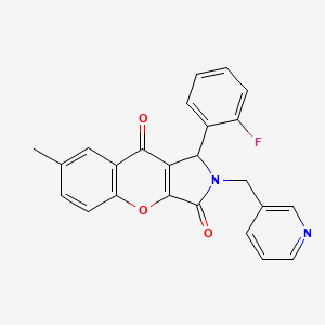 1-(2-Fluorophenyl)-7-methyl-2-(pyridin-3-ylmethyl)-1,2-dihydrochromeno[2,3-c]pyrrole-3,9-dione