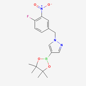1H-Pyrazole, 1-[(4-fluoro-3-nitrophenyl)methyl]-4-(4,4,5,5-tetramethyl-1,3,2-dioxaborolan-2-yl)-