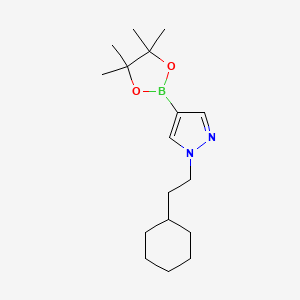 molecular formula C17H29BN2O2 B1408157 1-(2-Cyclohexylethyl)-4-(4,4,5,5-tetramethyl-[1,3,2]dioxaborolan-2-yl)-1H-pyrazole CAS No. 1430751-28-2