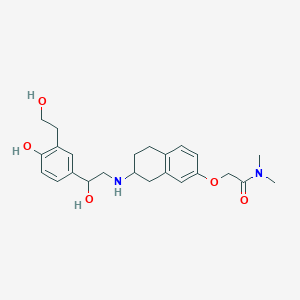 2-[[7-[[2-hydroxy-2-[4-hydroxy-3-(2-hydroxyethyl)phenyl]ethyl]amino]-5,6,7,8-tetrahydronaphthalen-2-yl]oxy]-N,N-dimethylacetamide