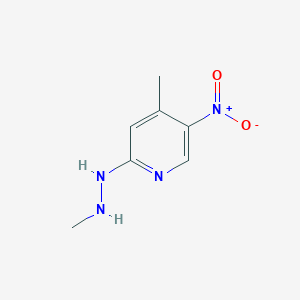 molecular formula C7H10N4O2 B14081580 4-Methyl-2-(2-methylhydrazinyl)-5-nitropyridine 