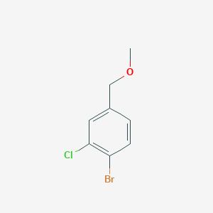 molecular formula C8H8BrClO B1408161 1-溴-2-氯-4-(甲氧基甲基)苯 CAS No. 1610416-69-7
