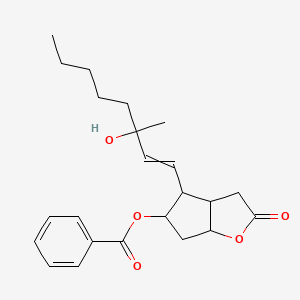 molecular formula C23H30O5 B14081619 [4-(3-Hydroxy-3-methyloct-1-enyl)-2-oxo-3,3a,4,5,6,6a-hexahydrocyclopenta[b]furan-5-yl] benzoate 