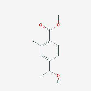 molecular formula C11H14O3 B1408164 Methyl 4-(1-hydroxyethyl)-2-methylbenzoate CAS No. 1823311-32-5