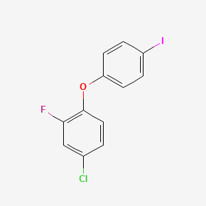 molecular formula C12H7ClFIO B1408166 4-氯-2-氟-1-(4-碘苯氧基)苯 CAS No. 1206249-36-6