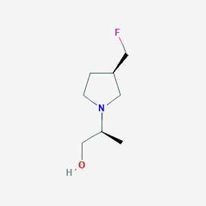 molecular formula C8H16FNO B1408168 (S)-2-((R)-3-(fluoromethyl)pyrrolidin-1-yl)propan-1-ol CAS No. 1443983-92-3