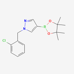molecular formula C16H20BClN2O2 B1408169 1-[(2-氯苯基)甲基]-4-(4,4,5,5-四甲基-1,3,2-二氧杂硼环-2-基)吡唑 CAS No. 1430750-66-5