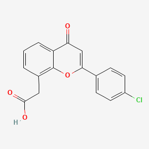 4H-1-Benzopyran-8-acetic acid, 2-(4-chlorophenyl)-4-oxo-