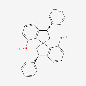 molecular formula C29H24O2 B14081724 (1R,3S,3'S)-3,3'-diphenyl-2,2',3,3'-tetrahydro-1,1'-spirobi[indene]-7,7'-diol 