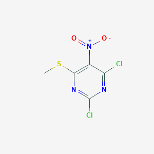 molecular formula C5H3Cl2N3O2S B1408174 2,4-Dichloro-6-(methylthio)-5-nitropyrimidine CAS No. 1451885-60-1