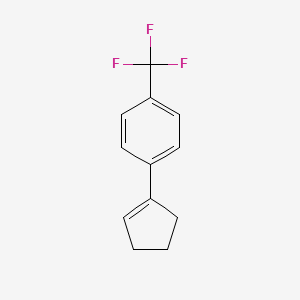 molecular formula C12H11F3 B14081743 1-(1-Cyclopenten-1-yl)-4-(trifluoromethyl)benzene CAS No. 38941-62-7