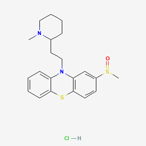 10H-Phenothiazine, 10-(2-(1-methyl-2-piperidinyl)ethyl)-2-(methylsulfinyl)-, monohydrochloride