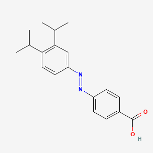 molecular formula C19H22N2O2 B14081766 4-{(E)-[3,4-Di(propan-2-yl)phenyl]diazenyl}benzoic acid CAS No. 101204-35-7