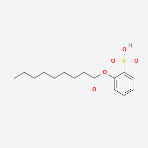 molecular formula C15H22O5S B14081769 Nonanoic acid, sulfophenyl ester CAS No. 171550-57-5