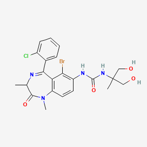 N-[6-Bromo-5-(2-chlorophenyl)-1,3-dimethyl-2-oxo-2,3-dihydro-1H-1,4-benzodiazepin-7-yl]-N'-(1,3-dihydroxy-2-methylpropan-2-yl)urea