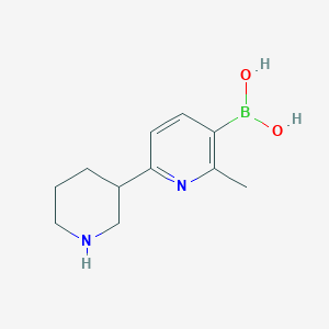 (2-Methyl-6-(piperidin-3-yl)pyridin-3-yl)boronic acid