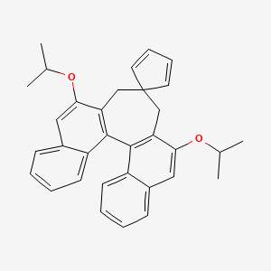 molecular formula C33H32O2 B14081810 10',16'-di(propan-2-yloxy)spiro[cyclopenta-1,3-diene-5,13'-pentacyclo[13.8.0.02,11.03,8.018,23]tricosa-1(15),2(11),3,5,7,9,16,18,20,22-decaene] 