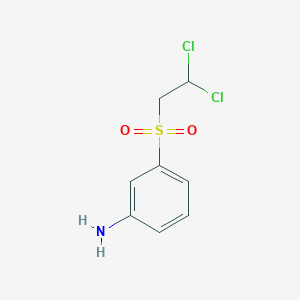 molecular formula C8H9Cl2NO2S B14081824 Benzenamine, 3-[(2,2-dichloroethyl)sulfonyl]- CAS No. 10230-77-0