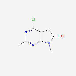 4-chloro-2,7-dimethyl-5H,6H,7H-pyrrolo[2,3-d]pyrimidin-6-one