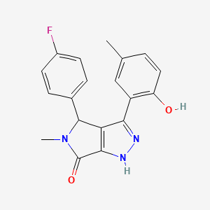 4-(4-fluorophenyl)-3-(2-hydroxy-5-methylphenyl)-5-methyl-4,5-dihydropyrrolo[3,4-c]pyrazol-6(1H)-one