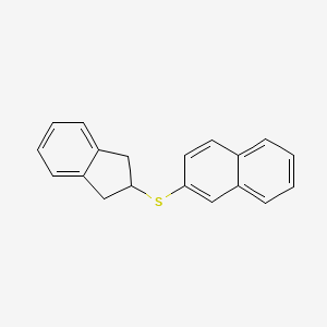 molecular formula C19H16S B14081839 Naphthalene, 2-[(2,3-dihydro-1H-inden-2-yl)thio]- CAS No. 101894-48-8