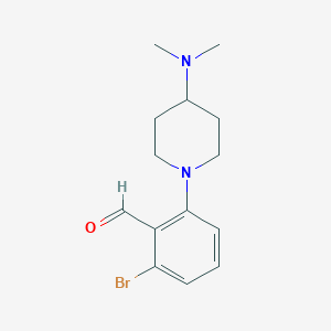 molecular formula C14H19BrN2O B1408184 2-Bromo-6-(4-(dimethylamino)piperidin-1-yl)benzaldehyde CAS No. 1707357-90-1