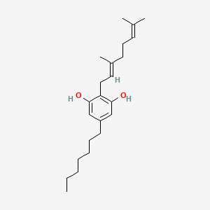 2-[(2E)-3,7-dimethylocta-2,6-dienyl]-5-heptylbenzene-1,3-diol