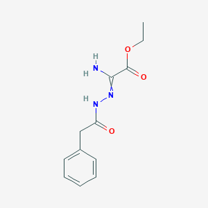 ethyl 2-amino-2-[(2-phenylacetyl)hydrazinylidene]acetate