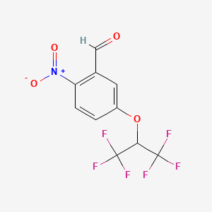 molecular formula C10H5F6NO4 B1408189 5-(1,1,1,3,3,3-Hexafluoropropan-2-yloxy)-2-nitrobenzaldehyde CAS No. 1779127-53-5