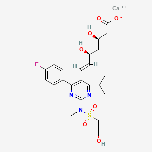 Calcium(3R,5S,E)-7-(4-(4-fluorophenyl)-2-((2-hydroxy-N,2-dimethylpropyl)sulfonamido)-6-isopropylpyrimidin-5-yl)-3,5-dihydroxyhept-6-enoate