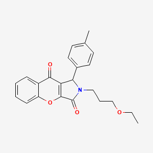 2-(3-Ethoxypropyl)-1-(4-methylphenyl)-1,2-dihydrochromeno[2,3-c]pyrrole-3,9-dione