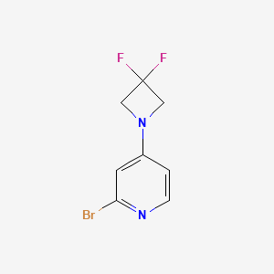 molecular formula C8H7BrF2N2 B1408192 2-Bromo-4-(3,3-difluoroazetidin-1-yl)pyridine CAS No. 1774894-99-3