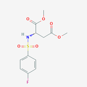 molecular formula C12H14FNO6S B14081928 dimethyl ((4-fluorophenyl)sulfonyl)-L-aspartate 