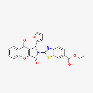 ethyl 2-[1-(furan-2-yl)-3,9-dioxo-3,9-dihydrochromeno[2,3-c]pyrrol-2(1H)-yl]-1,3-benzothiazole-6-carboxylate